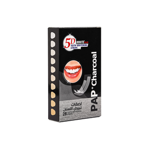 5D, White, Teeth Whitening Strips, Charcoal - 28 Pcs 5D, White, Teeth Whitening Strips, Charcoal - 28 Pcs