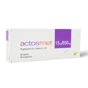 Actosmet 15/850, Reduce Blood Glucose Level - 56 Tablets - 3 Actosmet 15/850, Reduce Blood Glucose Level - 56 Tablets - 3