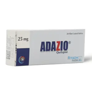 Adazio 25 Mg, Antipsychotic - 20 Tablets - 3 Adazio 25 Mg, Antipsychotic - 20 Tablets - 3