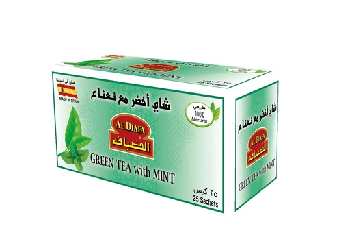 Al Diafa, Green Tea With Mint - 25 Pcs