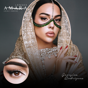 Amara, Monthly Contact Lenses, Biscuit - 1 Pair - 3 Amara, Monthly Contact Lenses, Biscuit - 1 Pair - 3