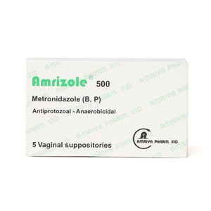 Amrizole 500 Mg, Metronidazole - 5 Vaginal Suppositories - 2 Amrizole 500 Mg, Metronidazole - 5 Vaginal Suppositories - 2