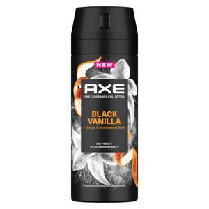Axe, Body Spray Fragrance Black Vanilla - 150 Ml Axe, Body Spray Fragrance Black Vanilla - 150 Ml