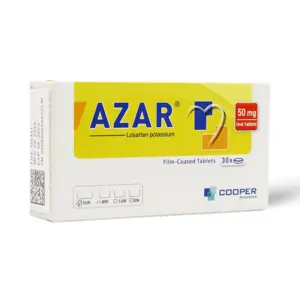 Azar 50 Mg, For High Blood Pressure - 30 Tablets - 3 Azar 50 Mg, For High Blood Pressure - 30 Tablets - 3