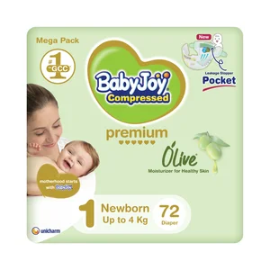 Babyjoy, Baby Diapers Olive Oil Newborn Stage 1 - 72 Pcs Babyjoy, Baby Diapers Olive Oil Newborn Stage 1 - 72 Pcs