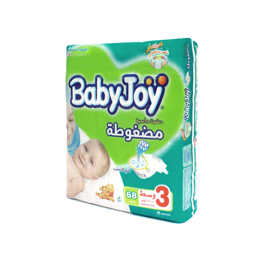 Babyjoy, Baby Diapers Size 3 Mega Pack - 68 Pcs