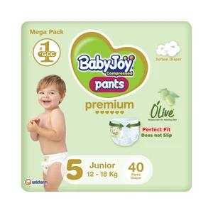 Babyjoy, Baby Pants With Olive Oil Size 5 - 40 Pcs Babyjoy, Baby Pants With Olive Oil Size 5 - 40 Pcs
