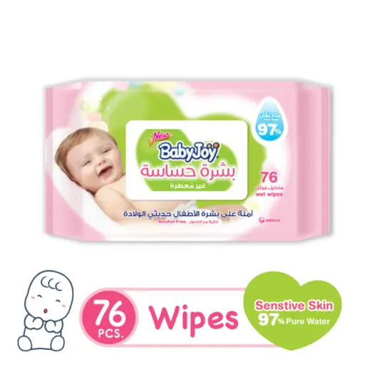 Babyjoy, Baby Wet Wipes Sensitive Skin - 76 Pcs