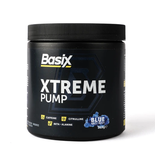 Basix, Xtreme Pump Blue Razz Rush - 315 Gm