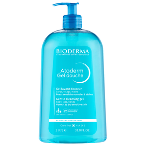 Bioderma, Atoderm, Gel Douche, Cleanser, For Normal & Dry Senstive Skin - 1 Litre - 1 Bioderma, Atoderm, Gel Douche, Cleanser, For Normal & Dry Senstive Skin - 1 Litre - 1
