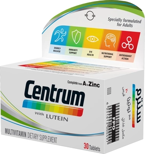 Centrum, With Lutein, Multivitamins & Minerals - 30 Tablets - 4 Centrum, With Lutein, Multivitamins & Minerals - 30 Tablets - 4