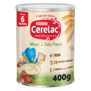 Cerelac, With Wheat & Date Pieces From 8 Months - 400 Gm - 2 Cerelac, With Wheat & Date Pieces From 8 Months - 400 Gm - 2