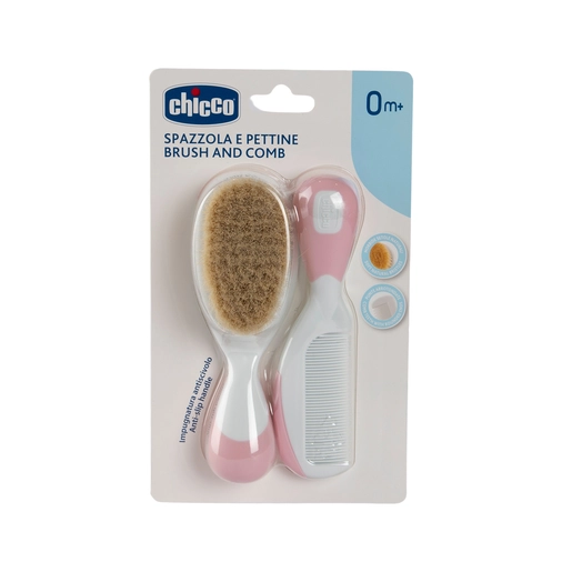 Chicco, Baby Brush & Comb Natural Bristles - 1 Kit