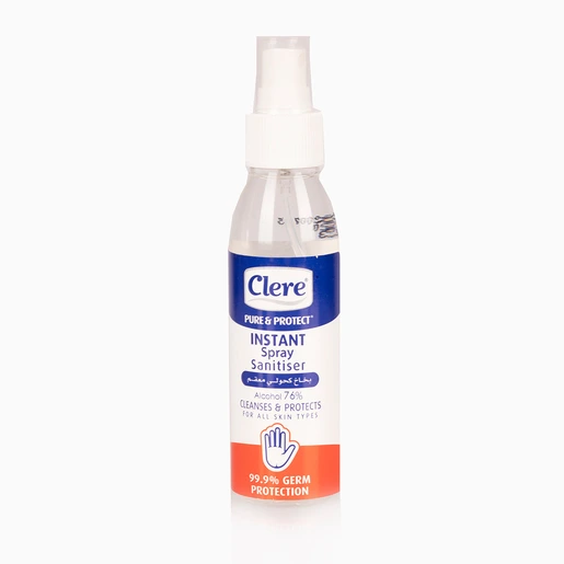 Clere, Instant Spray, Alcohol 76%, Sanitizer - 120 Ml