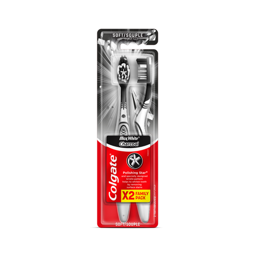 Colgate, Toothbrush, Max White Charcoal, 1+1 Free - 1 Kit