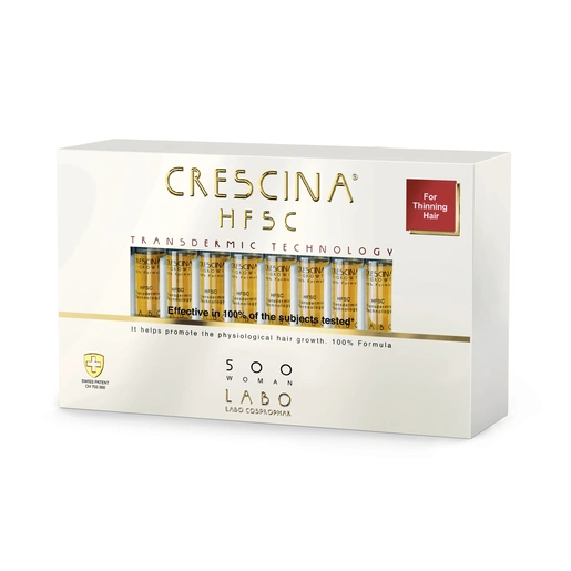 Crescina Hfsc, Hair Loss Ampoules, 500 Woman - 1 Kit