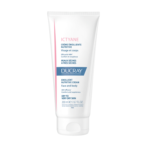 Ducray, Ictyane, Nutritive Cream, Dry & Very Dry Skin - 200 Ml