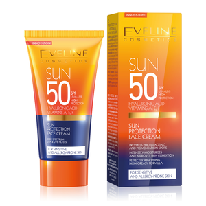 Eveline, Facial Cream, Spf50, Sun Protection, For Sensitive Skin - 50 Ml Eveline, Facial Cream, Spf50, Sun Protection, For Sensitive Skin - 50 Ml