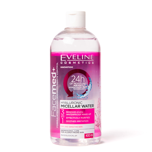 Eveline, Micellar Water, With Hyaluronic Acid - 400 Ml Eveline, Micellar Water, With Hyaluronic Acid - 400 Ml