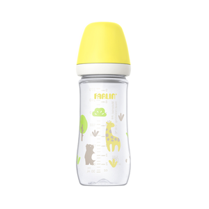 Farlin, Baby Bottle, Wide Neck, Yellow - 270 Ml Farlin, Baby Bottle, Wide Neck, Yellow - 270 Ml