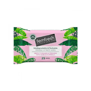 Femfresh, Feminine Intimate Wipes Aloe & Calendula - 25 Pcs Femfresh, Feminine Intimate Wipes Aloe & Calendula - 25 Pcs