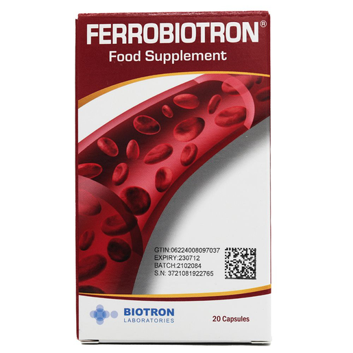 Ferrobiotron, Food Supplement - 20 Capsules