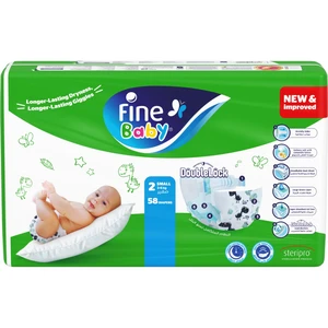 Fine Baby, Baby Diapers Size 2 3-6 Kg - 58 Pcs - 3 Fine Baby, Baby Diapers Size 2 3-6 Kg - 58 Pcs - 3