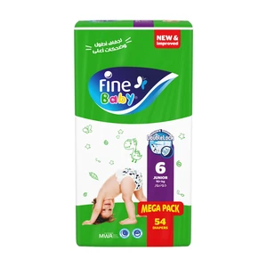 Fine Baby, Baby Diapers Size 6 +16 Kg - 54 Pcs Fine Baby, Baby Diapers Size 6 +16 Kg - 54 Pcs