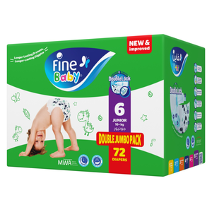 Fine Baby, Baby Diapers Size 6 Double Jumbo Pack - 72 Pcs - 2 Fine Baby, Baby Diapers Size 6 Double Jumbo Pack - 72 Pcs - 2