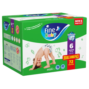 Fine Baby, Baby Diapers Size 6 Double Jumbo Pack - 72 Pcs - 3 Fine Baby, Baby Diapers Size 6 Double Jumbo Pack - 72 Pcs - 3