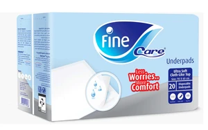 Fine Care, Underpads 90X60 Cm - 20 Pcs Fine Care, Underpads 90X60 Cm - 20 Pcs