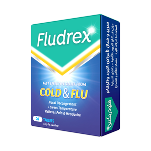 Fludrex, Relieves Common Colds Symptoms - 24 Tablets Fludrex, Relieves Common Colds Symptoms - 24 Tablets