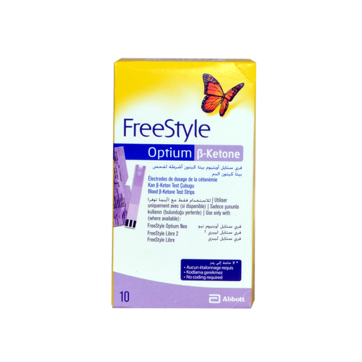 Freestyle, Optium Beta-Ketone Test Strips - 10 Pcs