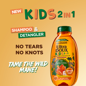 Garnier Kids, Ultra Doux 2*1 Shampoo & Detangler Apricot - 400 Ml - 2 Garnier Kids, Ultra Doux 2*1 Shampoo & Detangler Apricot - 400 Ml - 2