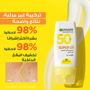 Garnier, Skin Active, Super Uv, Invisible Serum, Spf 50+, Sunscreen - 30 Ml - 6 Garnier, Skin Active, Super Uv, Invisible Serum, Spf 50+, Sunscreen - 30 Ml - 6