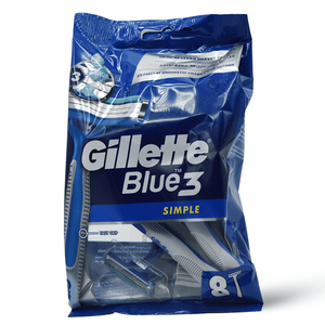 Gillette, Blue 3 Simple - 8 Pcs - 3 Gillette, Blue 3 Simple - 8 Pcs - 3