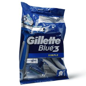 Gillette, Blue 3 Simple - 8 Pcs - 4 Gillette, Blue 3 Simple - 8 Pcs - 4