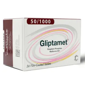 Gliptamet 50/1000 Mg - 56 Tablets - 3 Gliptamet 50/1000 Mg - 56 Tablets - 3