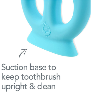 Green Sprouts, Learning Toothbrush Silicon Aqua - 1 Pc - 3 Green Sprouts, Learning Toothbrush Silicon Aqua - 1 Pc - 3