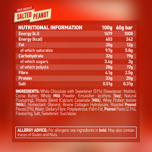 Grenade, Protein Bar White Choco Salted Peanut - 60 Gm - 2 Grenade, Protein Bar White Choco Salted Peanut - 60 Gm - 2