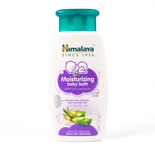 Himalaya Baby, Moisturizing Bath Olive Oil & Aloe Vera – 200 Ml