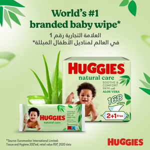 Huggies, Baby Wipes Natural Care 2+1 Free - 1 Kit - 7 Huggies, Baby Wipes Natural Care 2+1 Free - 1 Kit - 7