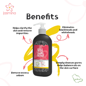 Jasmina, Daily Face Cleansing Gel, With Activated Charcoal, Cleanses & Reduces Blackhead - 200 Ml - 6 Jasmina, Daily Face Cleansing Gel, With Activated Charcoal, Cleanses & Reduces Blackhead - 200 Ml - 6