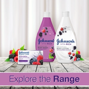 Johnsons, Body Lotion Vita-Rich Raspberry Extract - 400 Ml - 6 Johnsons, Body Lotion Vita-Rich Raspberry Extract - 400 Ml - 6