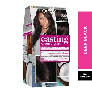 L'Oreal, Paris Casting Crme Gloss Hair Color Ebony Black 200 - 1 Kit L'Oreal, Paris Casting Crme Gloss Hair Color Ebony Black 200 - 1 Kit