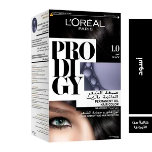 L'Oreal, Prodigy Hair Dye Almond Black Color 1.0 - 1 Kit - 1 L'Oreal, Prodigy Hair Dye Almond Black Color 1.0 - 1 Kit - 1