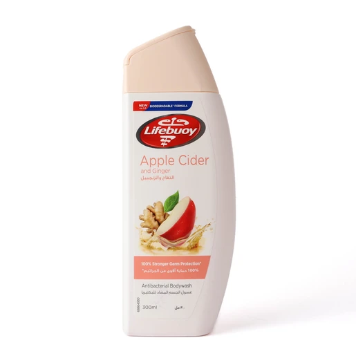 Lifebuoy, Body Wash Antibacterial Apple Cider & Ginger - 300 Ml