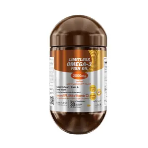 Limitless, Omega 3 Fish Oil 2000mg For Heart Health - 30 Capsules Limitless, Omega 3 Fish Oil 2000mg For Heart Health - 30 Capsules