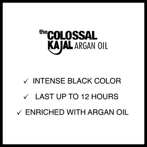 Maybelline, Khol Eyeliner, The Colossal Kajal, Extra Black, With Argan Oil - 1 Pc - 4 Maybelline, Khol Eyeliner, The Colossal Kajal, Extra Black, With Argan Oil - 1 Pc - 4