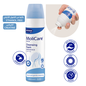 Molicare, Skin Cleansing Foam For Geriatric - 400 Ml - 3 Molicare, Skin Cleansing Foam For Geriatric - 400 Ml - 3